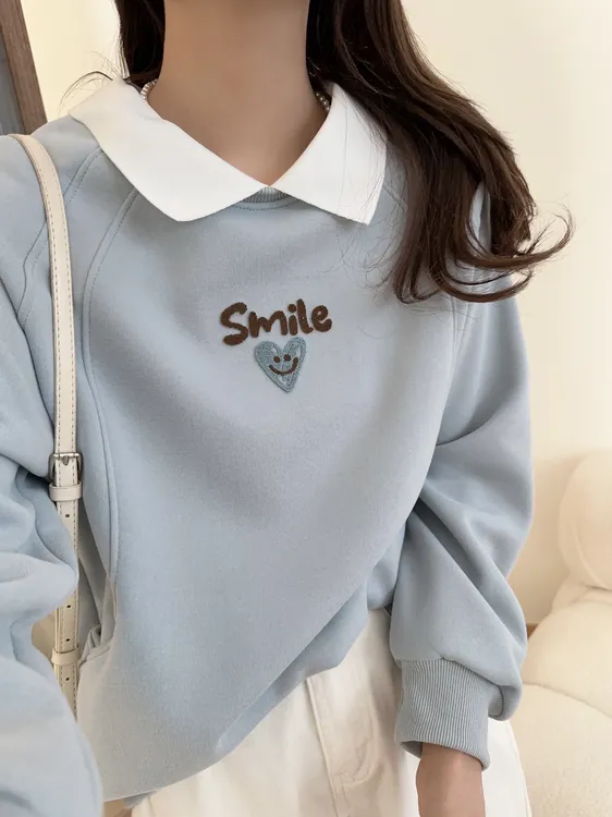 【一品甄选】秋冬款上新时尚Polo领口袋设计师款卫衣   秋冬女款