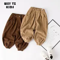 吴小越W048男童秋冬加绒复合灯芯绒潮酷帅气长裤韩版裤子儿童宽松