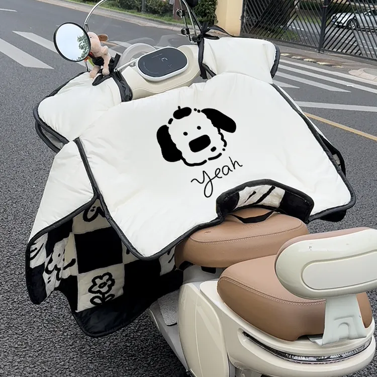 雅迪电动车挡风被冬季加绒加厚四季通用电瓶车防风罩女爱玛春秋款