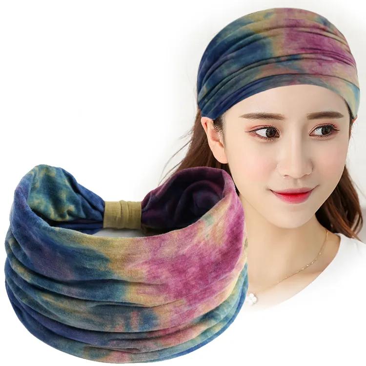 简约头套布艺发饰欧美宽边发带压发头巾瑜伽运动头带遮白发箍头饰