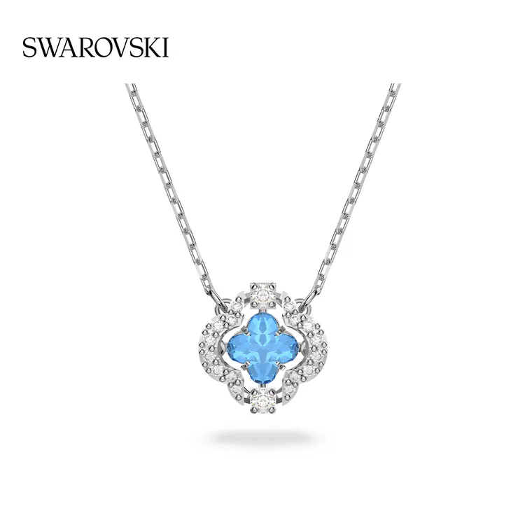 Swarovski/施华洛世奇 合金仿水晶吊坠 【达人】跳动的心幸运草项链