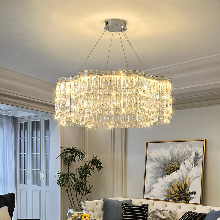 2024年新款轻奢客厅灯法式浪漫水晶吊灯餐厅卧室主灯时尚大气灯具