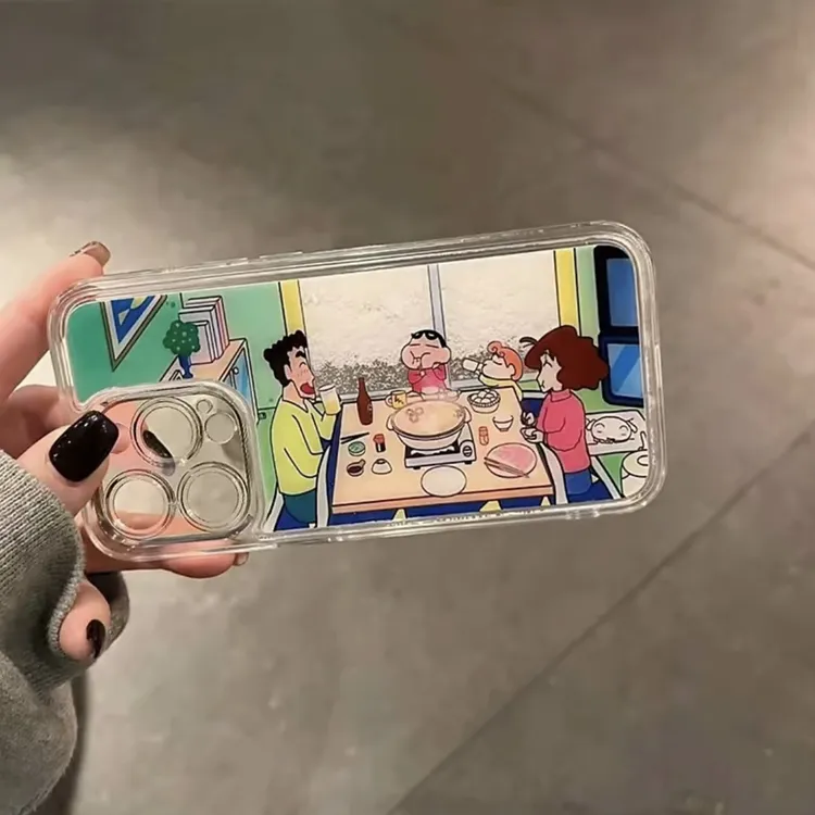 奥菲顿小新火锅一家适用iphone16/15流沙手机壳华为viv小米oppo套