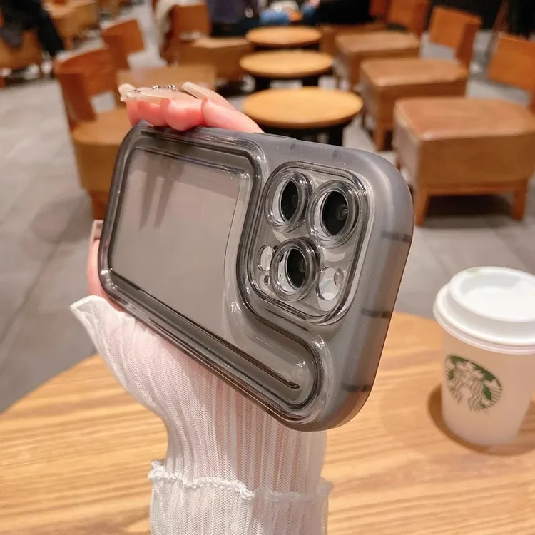 气囊防摔苹果16promax手机壳新款简约iphone15/14透明保护套13Pro