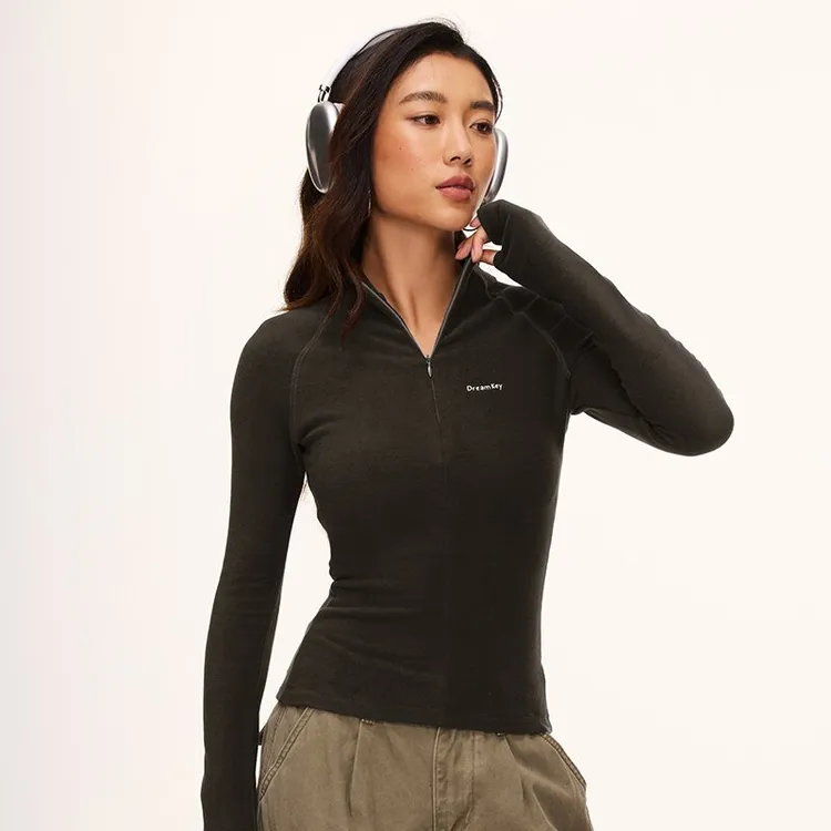 DK美式半拉链修身外套 抗菌防静电 保暖小立领运动休闲户外6307