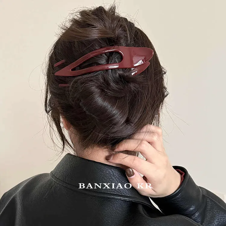 醋酸燕尾夹发夹女后脑勺2024新款丸子头盘发抓夹大号发量大鸭嘴夹