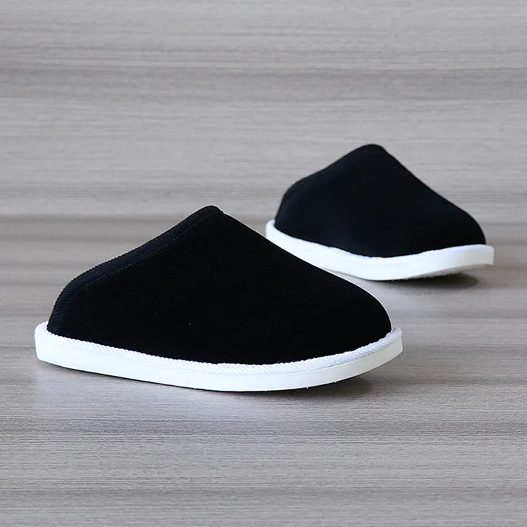 黑色棉拖鞋男士冬季2025新款居家静音防滑中老年保暖棉鞋男加绒