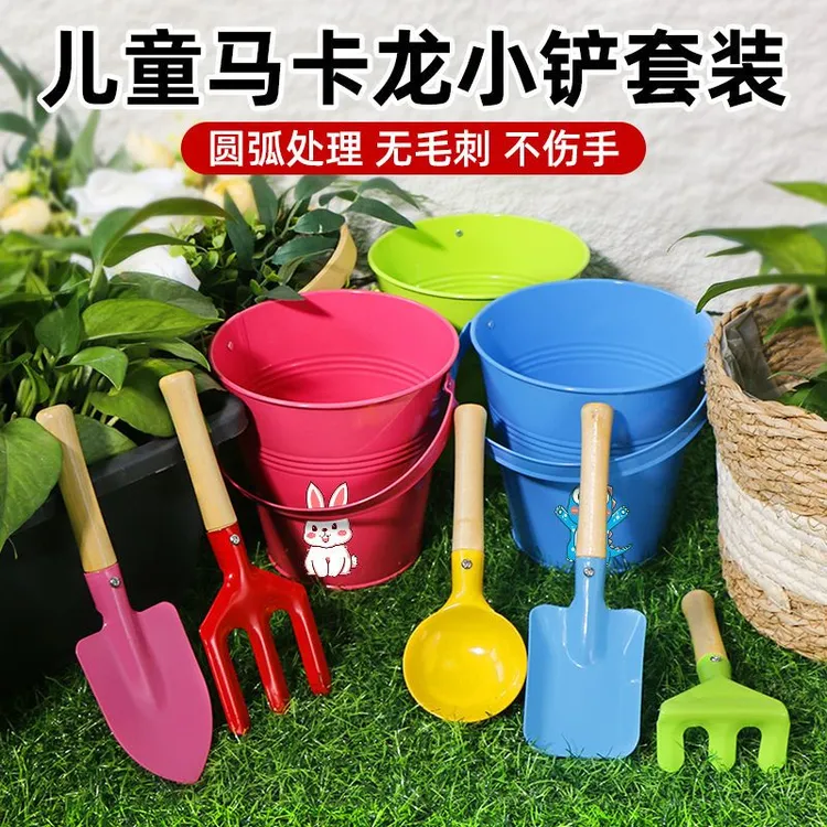 CPAI儿童铲子沙滩玩具玩沙挖沙铁桶铁铲套装赶海戏水户外园艺挖土商品图