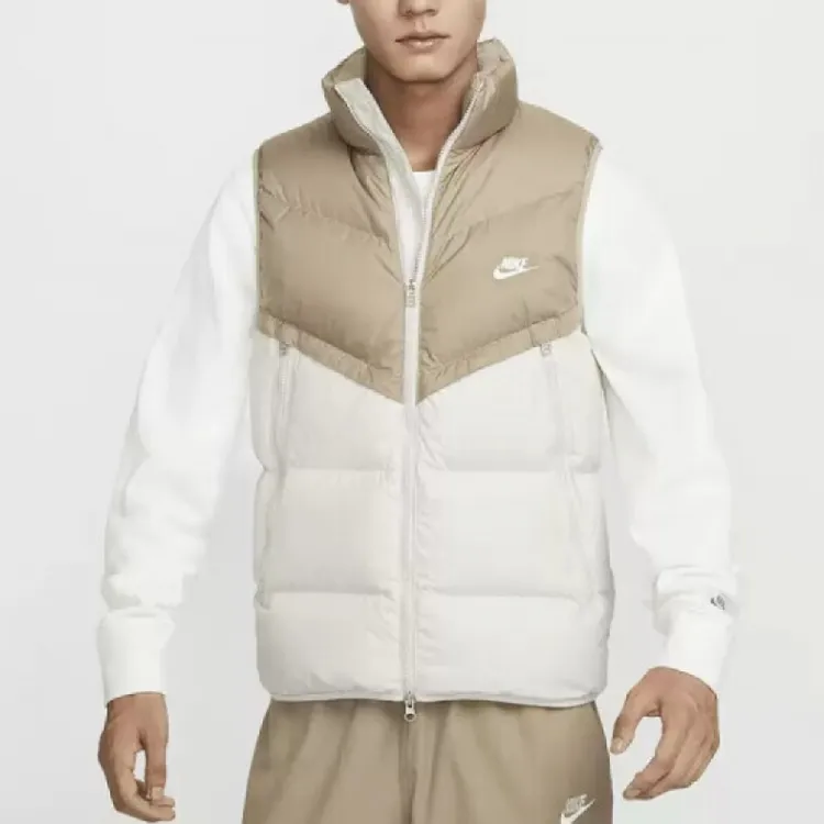 NIKE/耐克男装新款运动防风纯色立领羽绒马甲外套DV1136-247