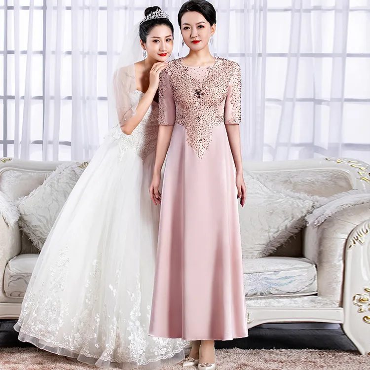 8082妈妈礼服新娘显瘦高端高档年轻洋气婚宴参加结婚典礼女装