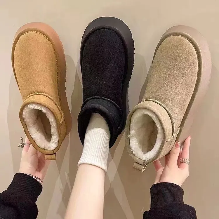 【新疆西藏都包邮】时尚加绒加厚保暖冬季雪地靴棉鞋女款雪地棉秋冬