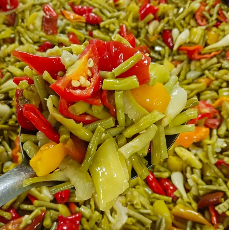 无品牌湖北特产英山农家腌菜腌豇豆酸豆角咸叶菜腌辣椒藠头500g