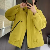 秋冬新款显瘦连帽棉衣时尚休闲冲锋衣百搭保暖外套上衣6682长60