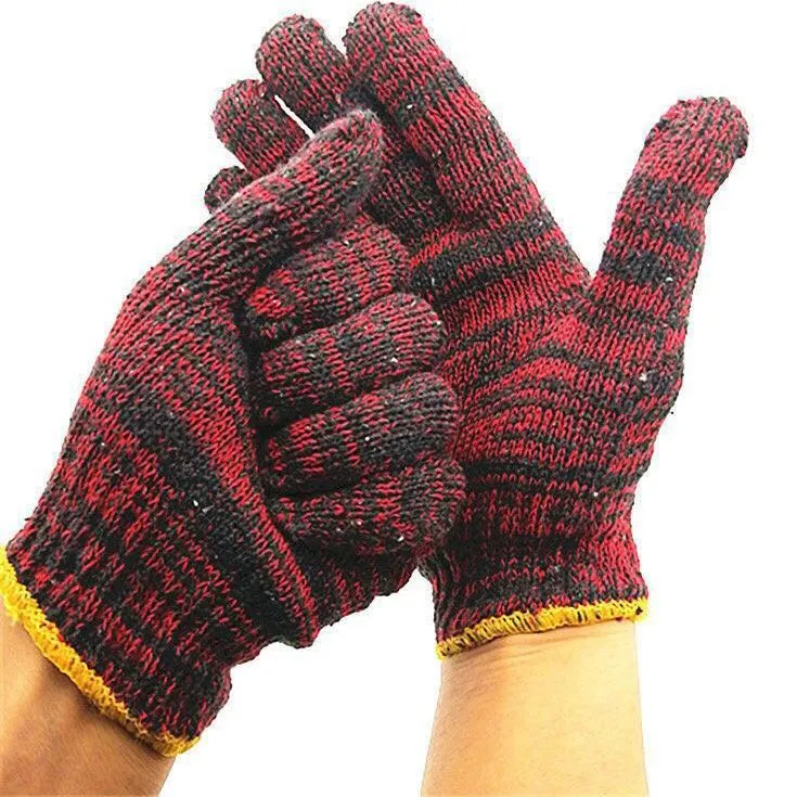 棉纱手套防滑耐磨加密加厚工地干活线手套男女通用劳保手套700克