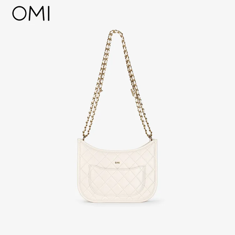 OMI/欧米春夏季新款小香风菱格包单肩腋下斜跨编织链条包
