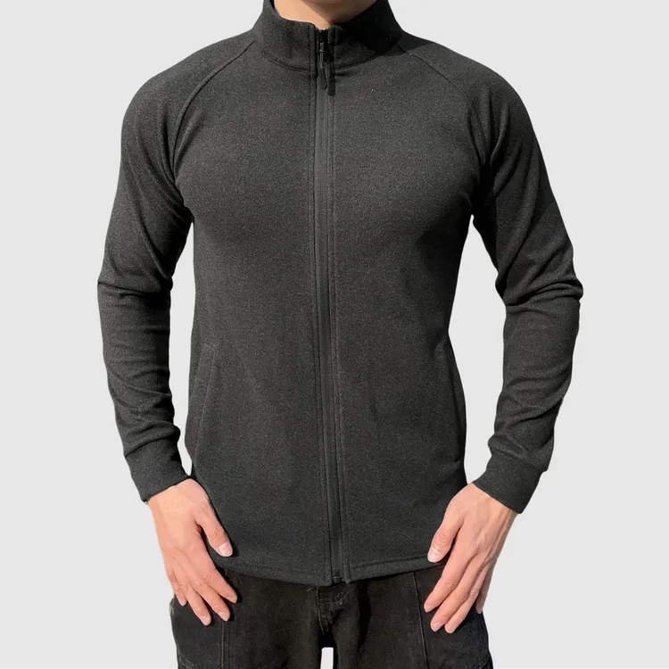 冬季保暖德绒锁温轻量全拉链立领户外休闲抓绒衣健身训练跑步长袖