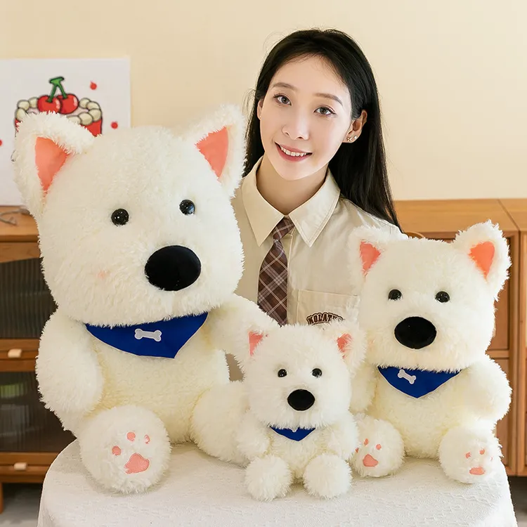 新款网红西高地玩偶可爱小奶狗毛绒玩具狗公仔娃娃送孩子生日礼物