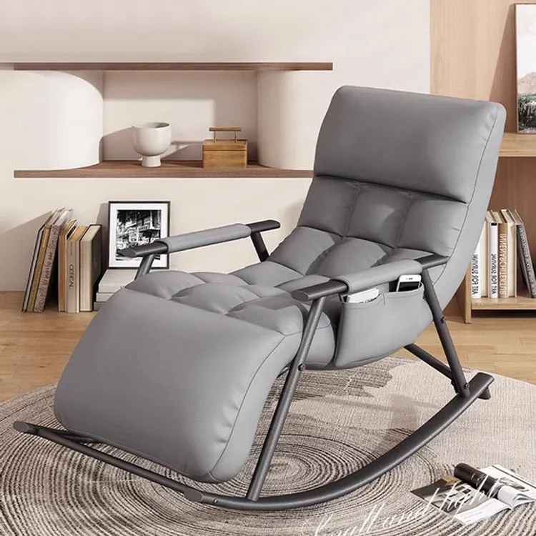 科技布摇椅躺椅大人阳台家用休闲懒人椅子沙发卧室客厅网红摇摇椅