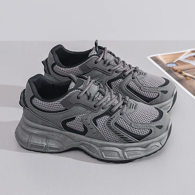 特大码男鞋45加肥加宽厚底老爹鞋46透气休闲运动鞋47秋季新款48