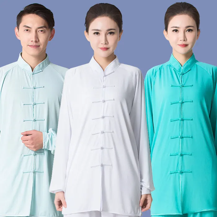 牛奶丝太极服男女款春夏秋季太极拳练功服武术套装表演服装武印象