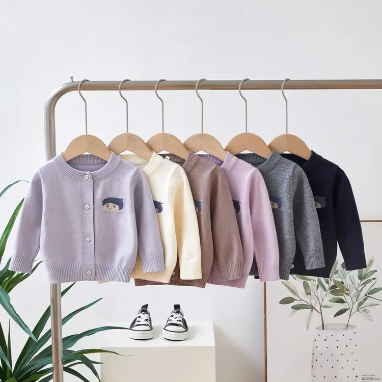 【可儿妈】儿童春秋针织毛衣宝宝开衫小童洋气韩版婴幼儿上衣春季