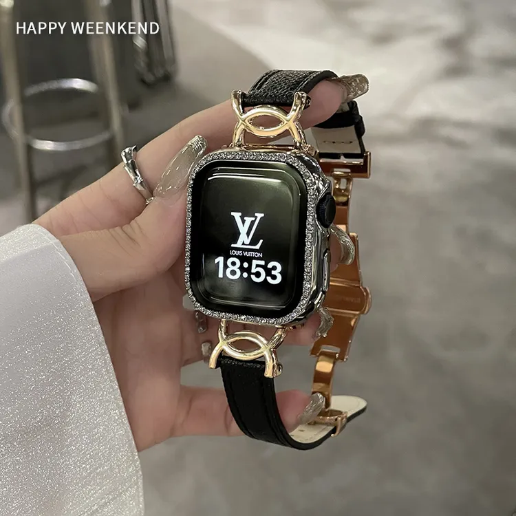 小香白色蝴蝶扣小众表带AppleWatch11适用苹果手表带10iwatch89SE