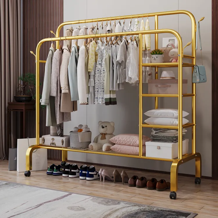 唯阔衣架子落地式落地挂衣架卧室落地式家用衣服架晾衣架挂衣架子