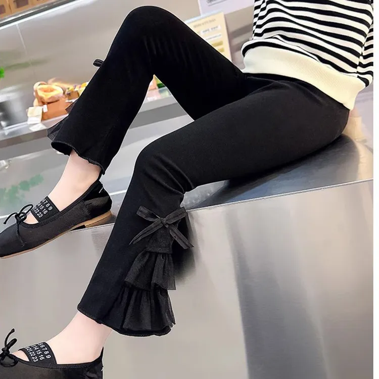 shunmeile/顺美乐女小童女童喇叭裤春秋季儿童加绒/外穿女宝宝裤