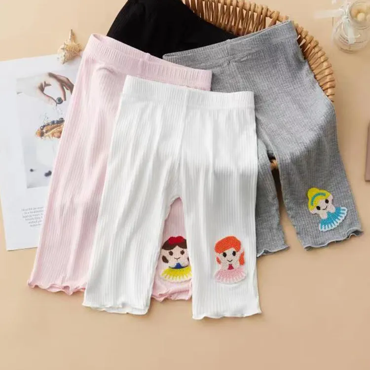 女童五分裤夏季薄款中裤子儿童短裤洋气夏装宝宝莫代尔打底裤外穿