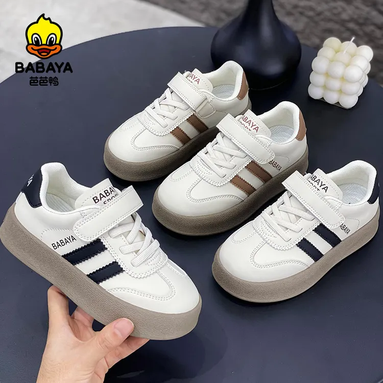 芭芭鸭女儿童板鞋2026春夏新款男童运动休闲德训网鞋学生儿童鞋子商品图