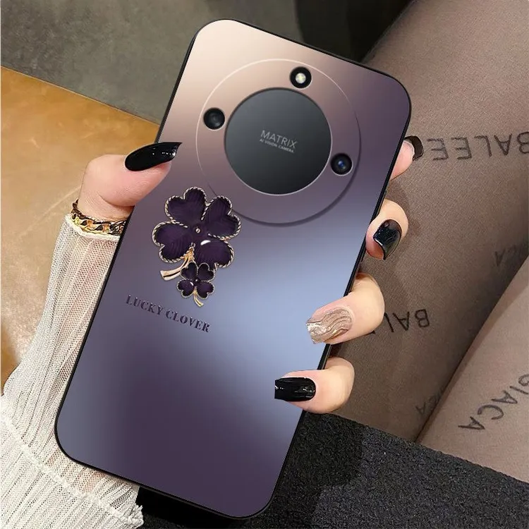 幸运四叶草荣耀X40手机壳X40GT硅胶软壳荣耀X40i全包边防摔情侣款