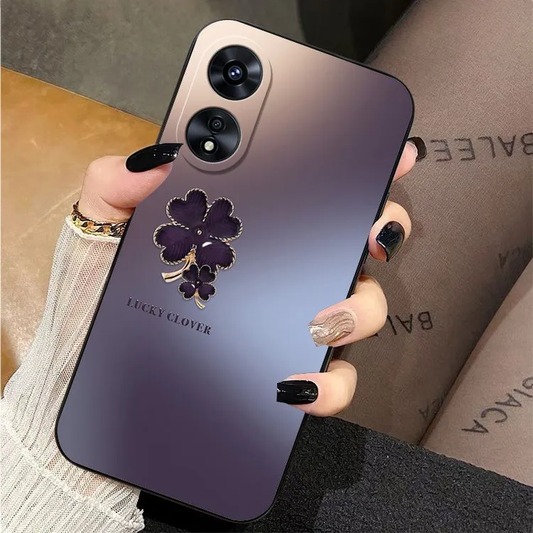 适用于OPPOA97 A96手机壳四叶草高颜值简约A95全包式防摔超薄潮套