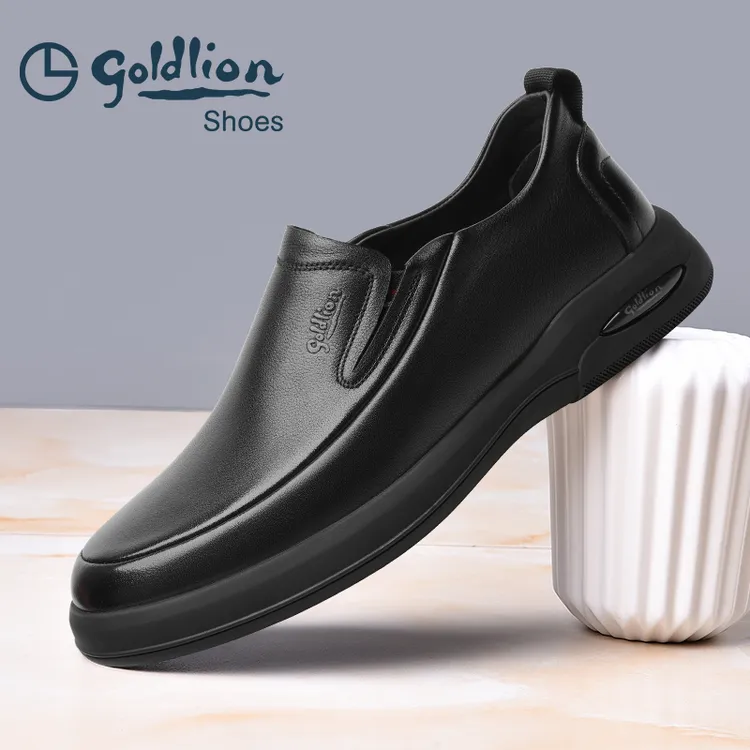 金利来软底皮鞋男士春季商务休闲简约一脚蹬头层牛皮软面休闲鞋男