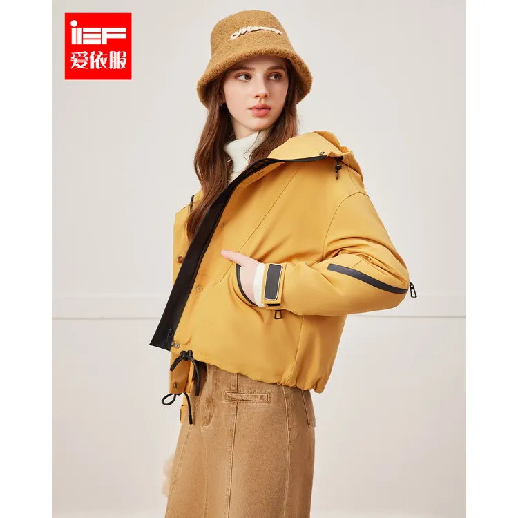 IEF/爱依服春游冬季新款时尚别致设计休闲运动风百搭保暖羽绒外套