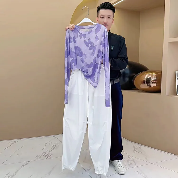 【LIANG哥女装】夏季清凉感穿搭透气蝴蝶满印防晒衣3516A+3569A