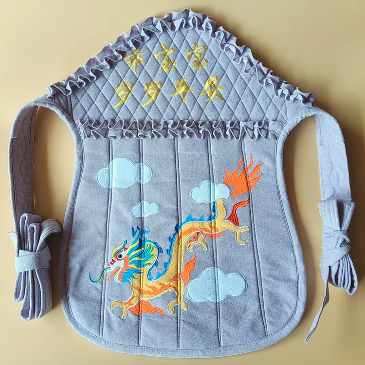 带兜米色云贵川传统宝娃婴儿童背被小孩子背带前抱后背扇式背扇