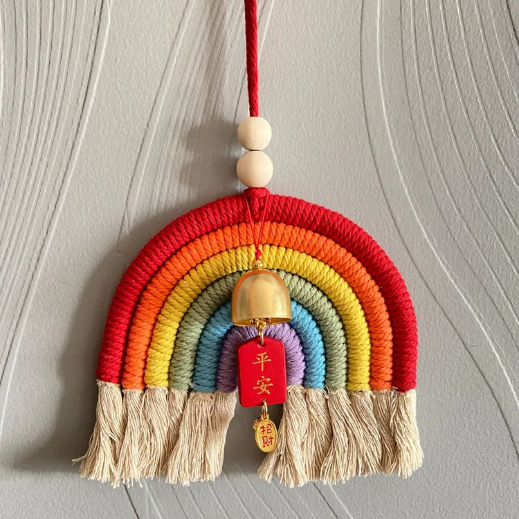 平安符喜乐彩虹挂饰祝福家居房门装饰挂件乔迁装饰门上装饰品卧室