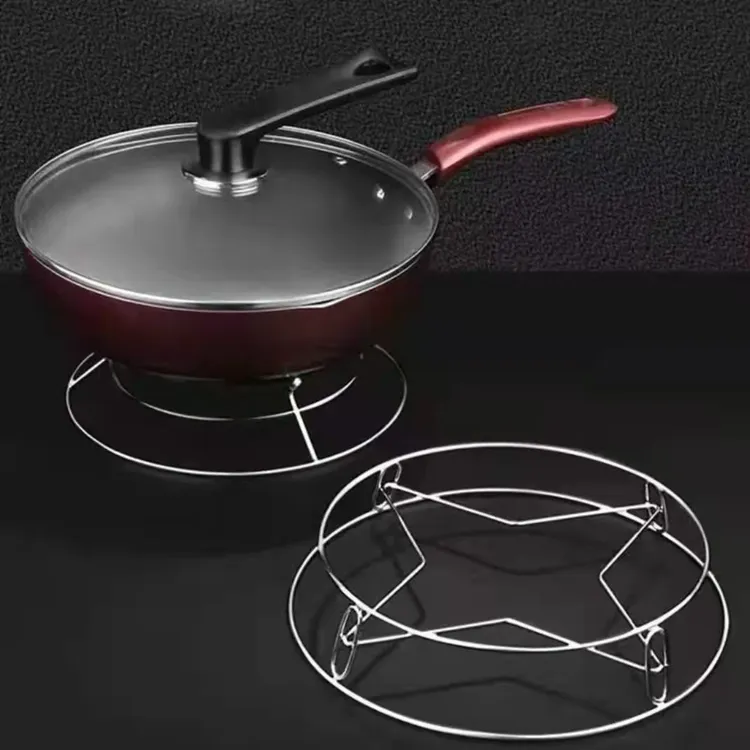 加粗实心不锈钢锅架多功能厨房置物架防烫锅垫隔热架放锅架子蒸架