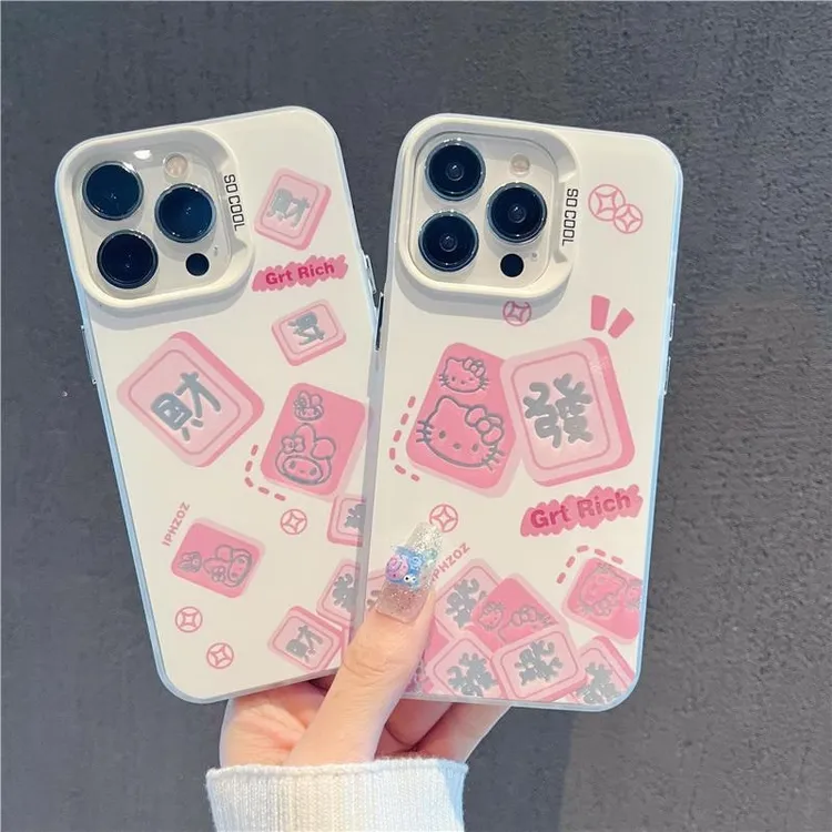 彩银凯蒂KT猫彂财适用苹果15华为oppo小米vivo红米100镭射iphone