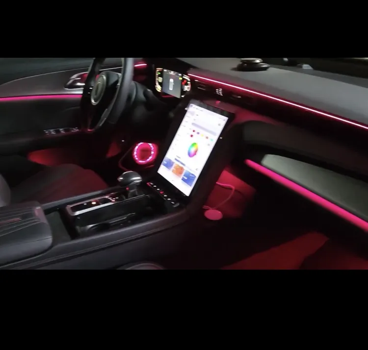 23-24款红旗H5专用氛围灯灯条款屏幕控制＋小程序控制幻彩/64色