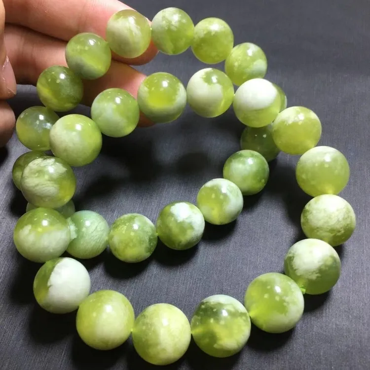 天然青提奶盖岫玉手链春夏必备小清新显白仙气女款礼物绿色时尚