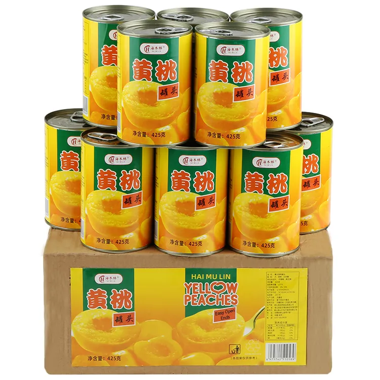 原产黄桃罐头2-12罐整箱425g砀山特产烘焙专用新鲜糖水水果罐头