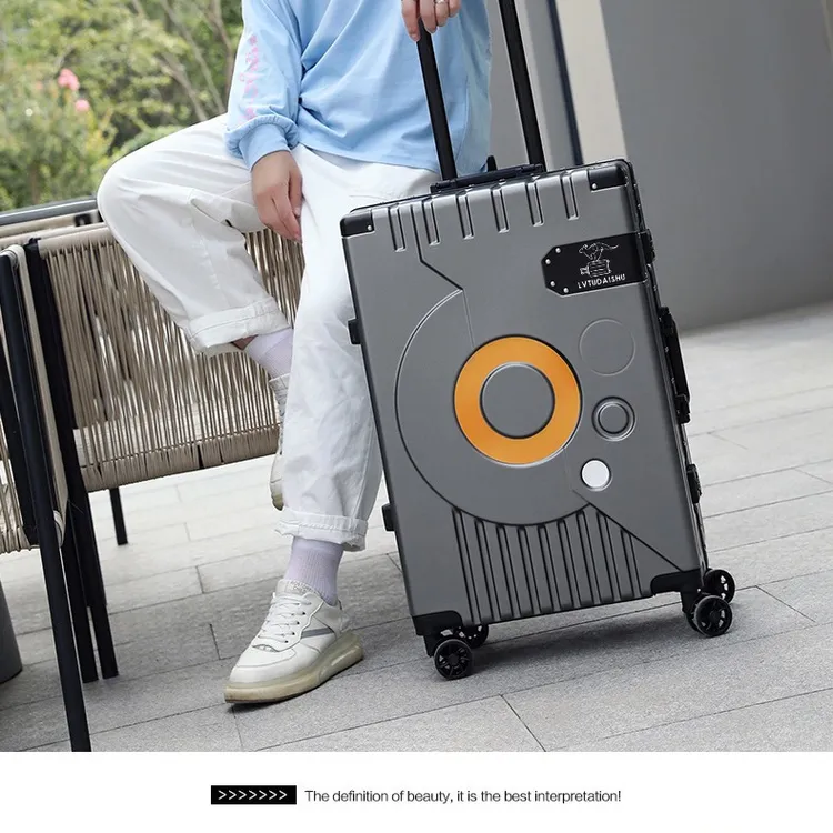 行李箱旅箱学生网红时尚静音登机行李箱密码拉杆皮箱子旅行行李箱