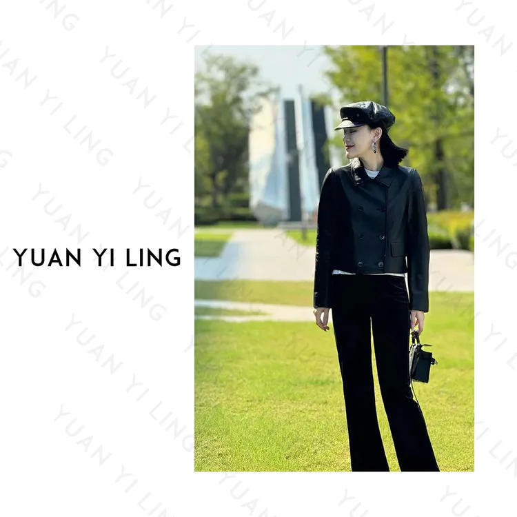 袁艺灵【赫本外套】24秋季上新经典款飒气时尚百搭通勤风女皮质外套