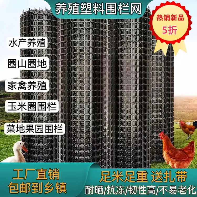 加厚围鸡鸭塑料网养殖网果园菜园塑料围栏网家用玉米网阳台方格网