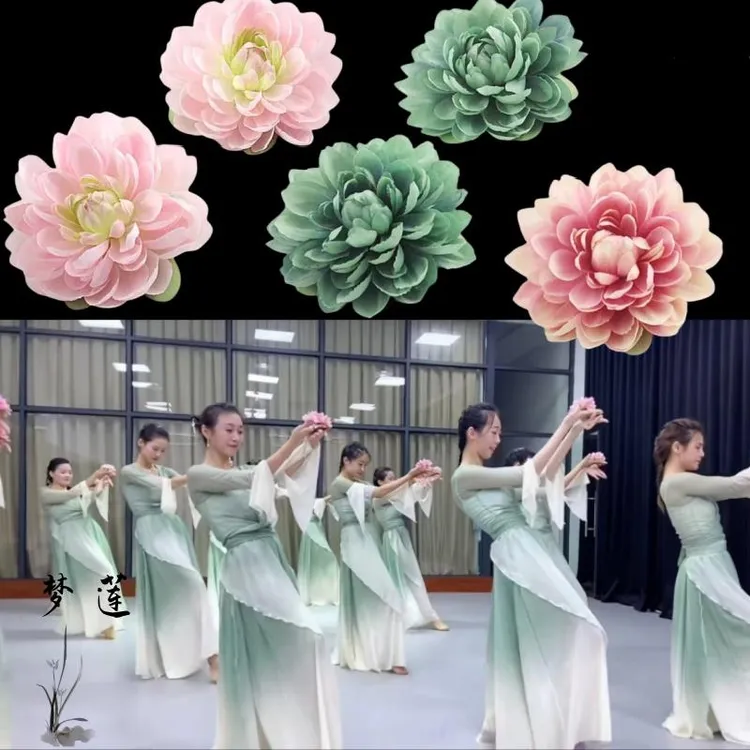 梦莲女子古典舞手拿戒指莲花民族舞考级六级唱花的花儿牡丹头手花
