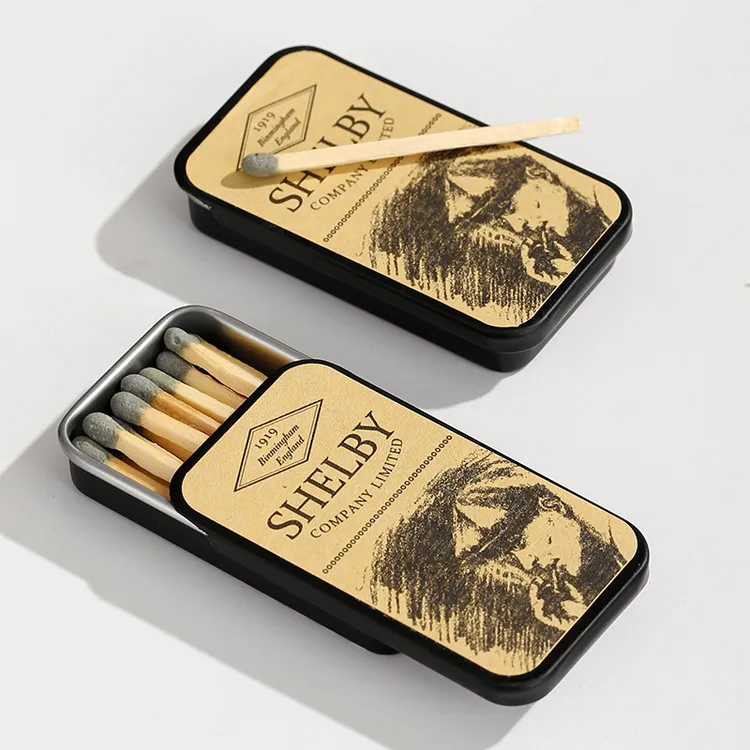 新款谢尔比同款火柴老牌子浴血黑帮铁盒滑盖火柴点烟专用的火柴