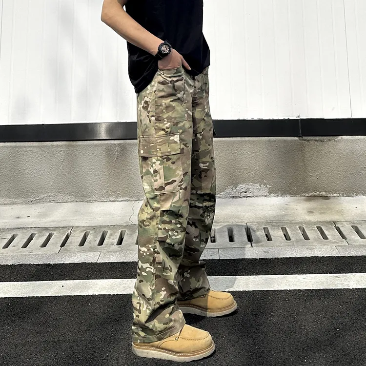 QUALCOMM秋季款户外速干休闲裤男潮流薄款美式重工迷彩伞兵工装裤