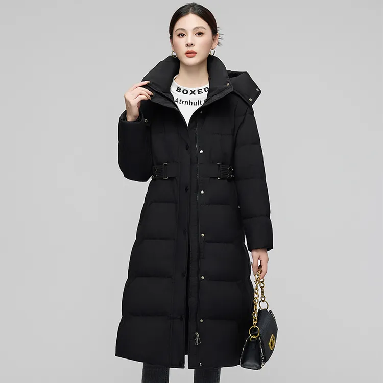 棉服女长款过膝2025新款冬季加厚保暖小个子棉衣