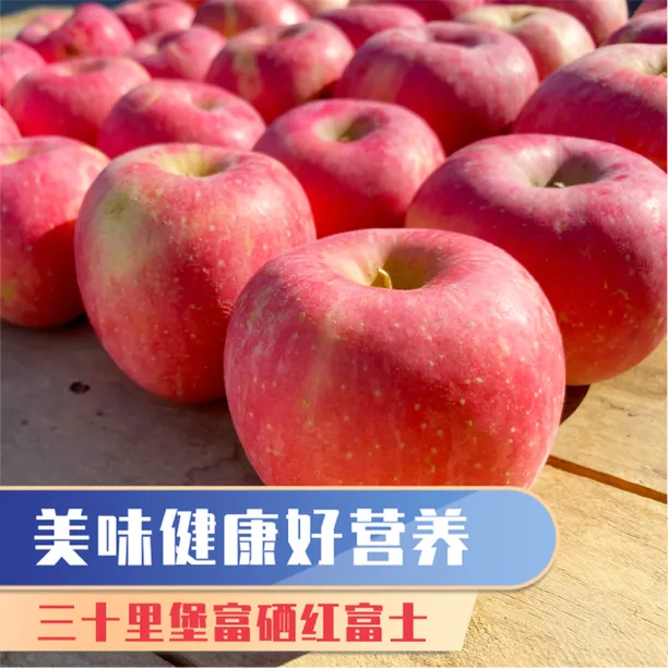 九园【富硒苹果】大连三十里堡 硒富士 九甜一酸新鲜糖心苹果脆甜